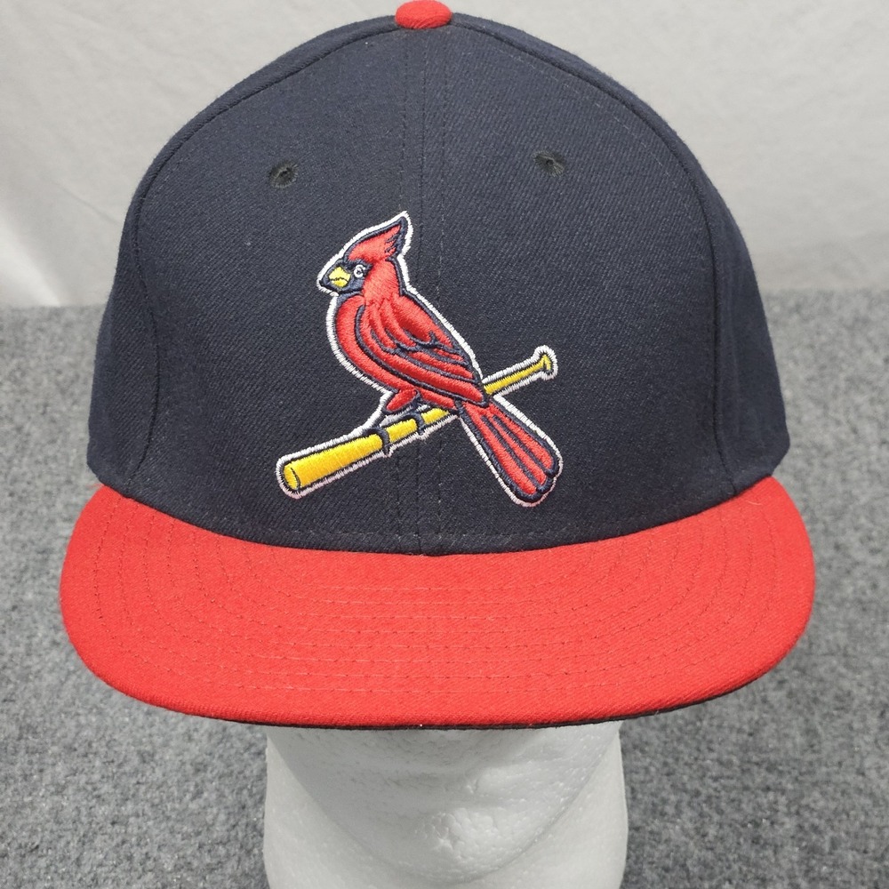 St Louis Cardinals New Era Fitted Hat 7 3/8 Navy Red 59FIFTY MLB Baseball Fan